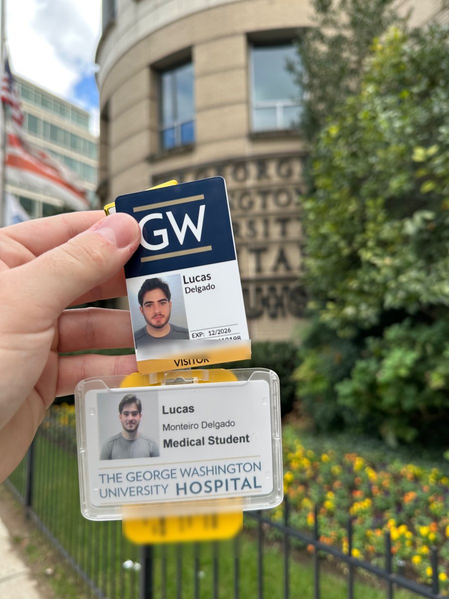 Lucas's George Washington University Hospital badges, Washington, DC